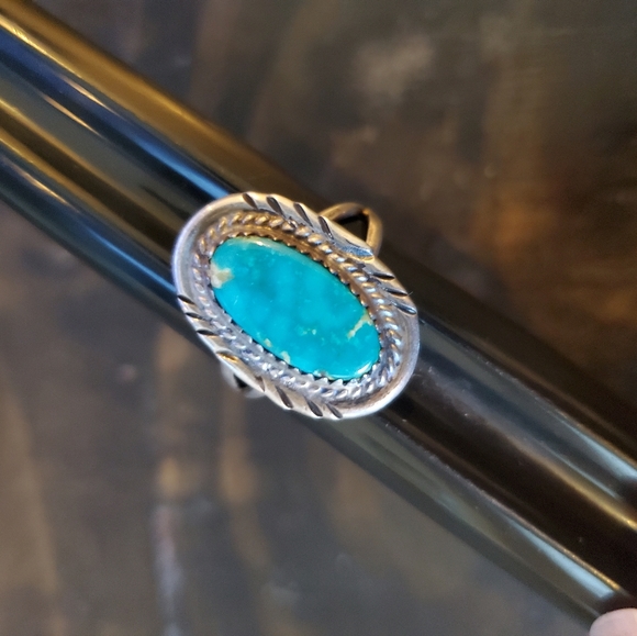 ❤️SOLD ❤️Vintage Sterling Navajo Turquoise 11.5 Ring - Picture 5 of 6